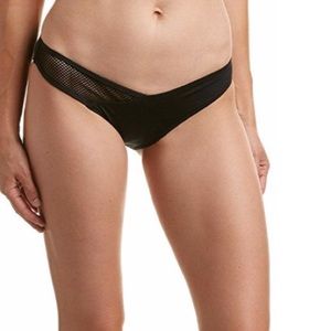 Dolce Vita mesh panel black bikini bottom
